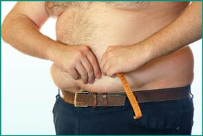 La obesidad de un hombre es una de las causas de los problemas con la efectividad